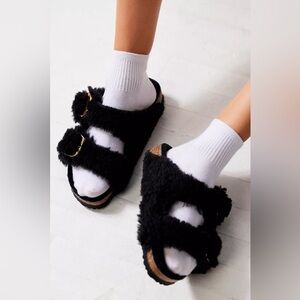 Birkenstock Big Buckle Shearling Sandals